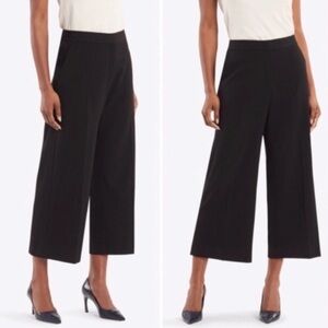 M.M. Lafleur The Pippa Pant Light Twill Wide Leg Crop Stretchy Black Size 8 Work